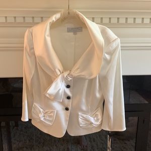 “Robert” white  satin dinner jacket